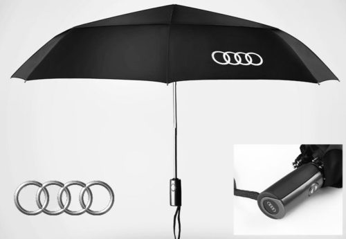 Audi Auto Fan Regenschirm Geschenk Automatisch Schwarz / Neu